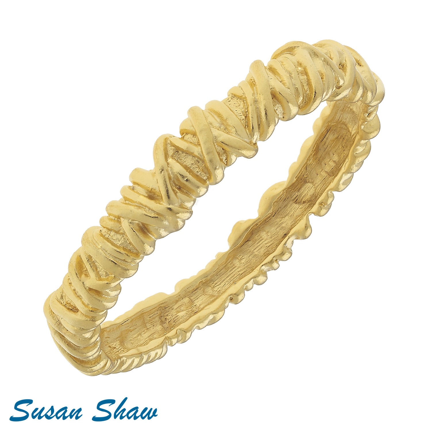 SUSAN SHAW Handcast Gold Vintage Paris Bangle Bracelet