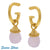 SUSAN SHAW Pink Quartz on Gold Dipped Pierced Earrings