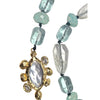 FREE SHIPPING - Alexis Bittar Statement Necklace Aquamarine beads Rhinestones