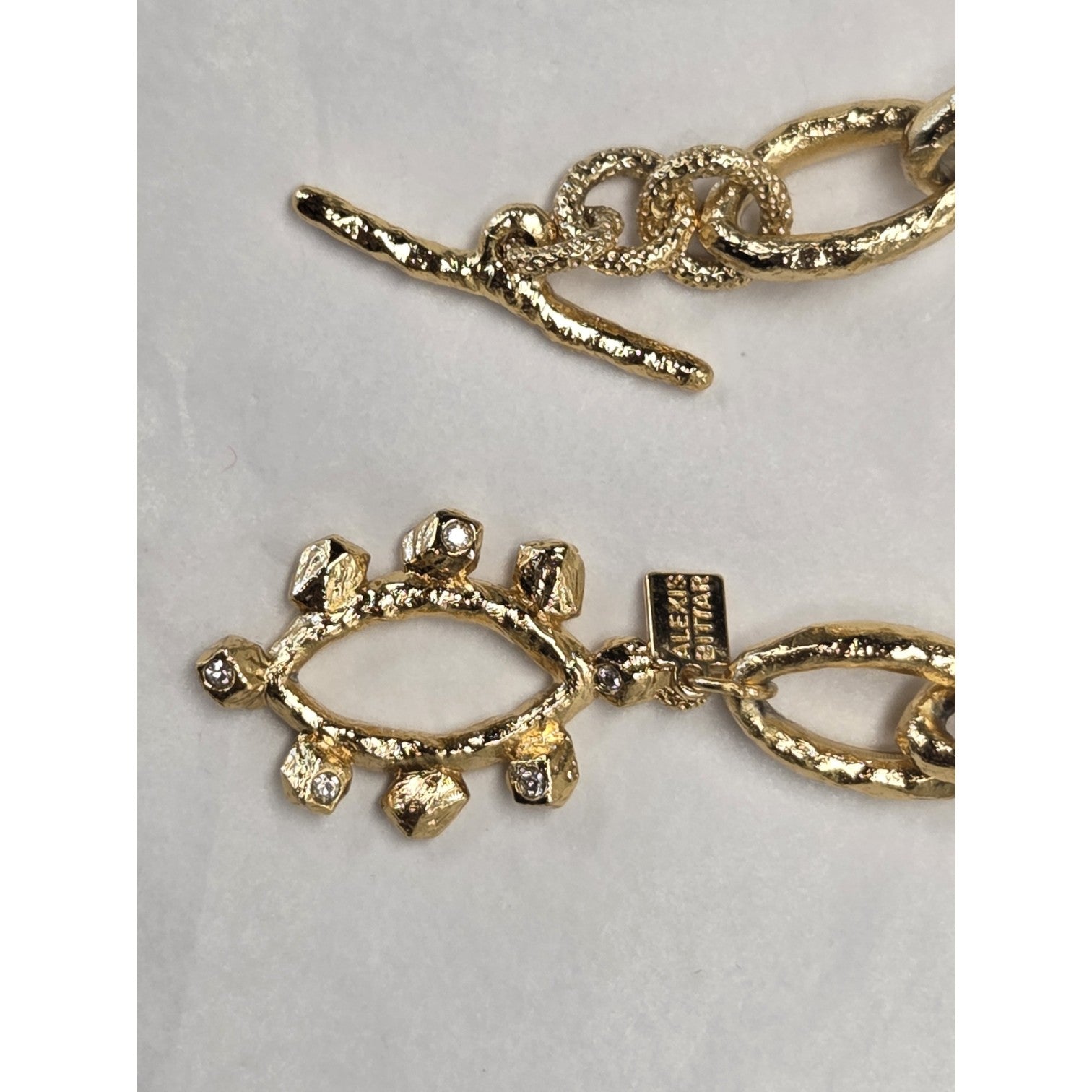 FREE SHIPPING - Alexis Bittar Statement Necklace Aquamarine beads Rhinestones