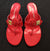 EMANUAL UNGARO RED SATIN SANDALS SIZE 9