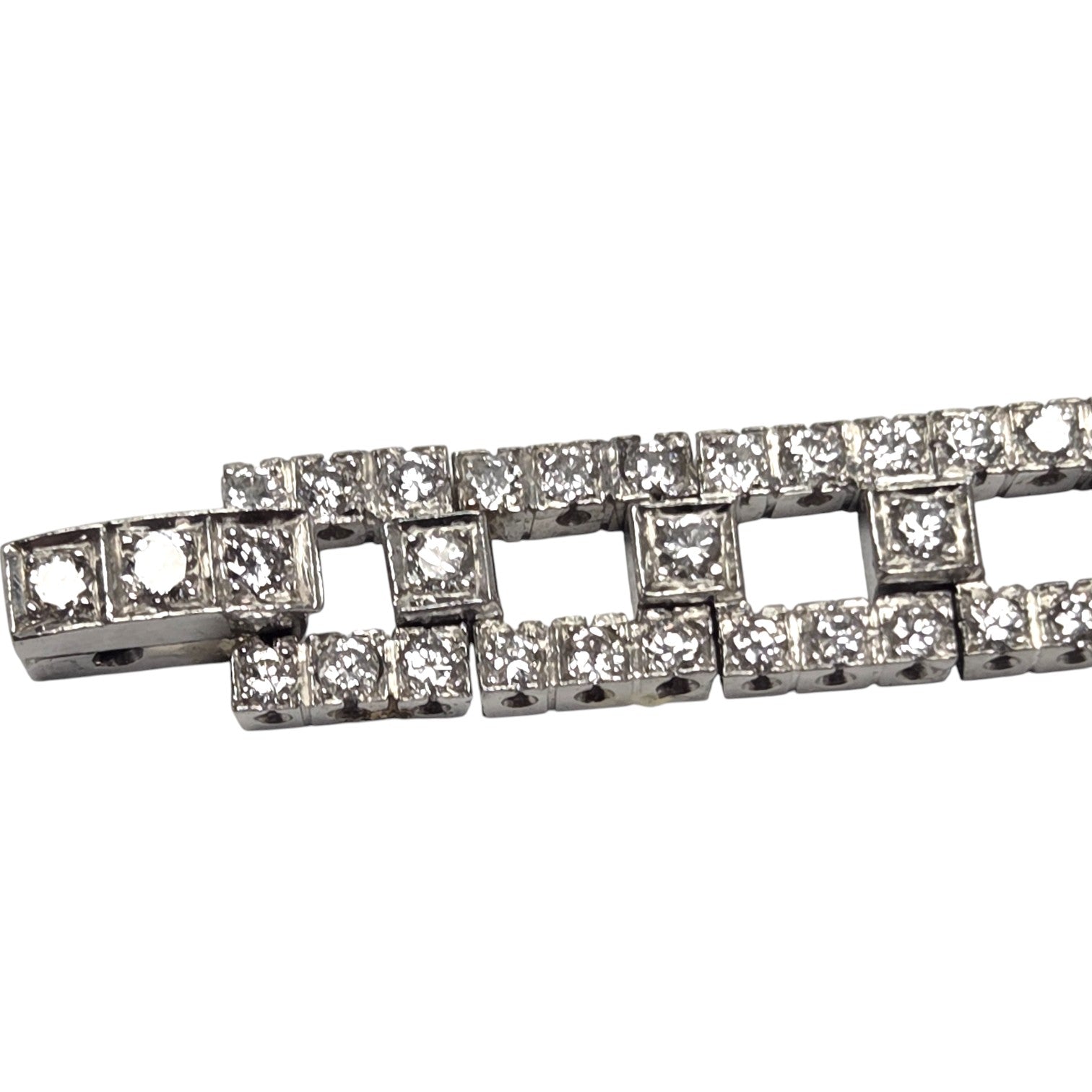 VINTAGE PLATINUM AND DIAMOND 5CT BRACELET WATCH