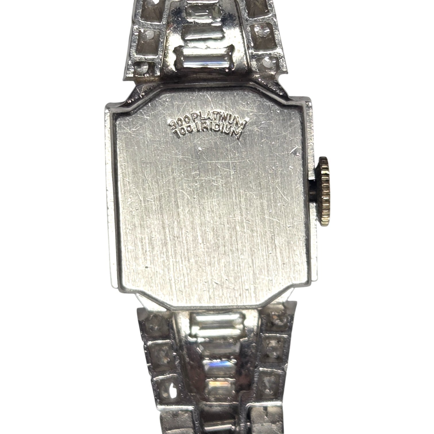 VINTAGE PLATINUM AND DIAMOND 5CT BRACELET WATCH