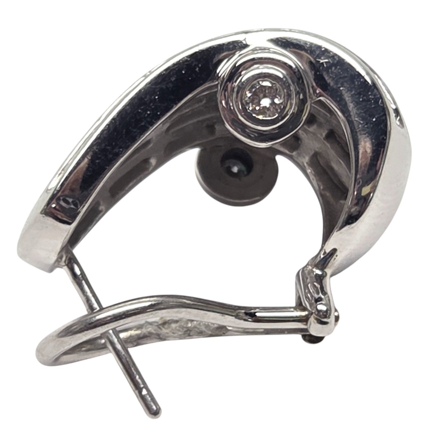 PAIR OF DIAMOND EARRINGS: WHITE GOLD W/ 4cts BAGUETTES