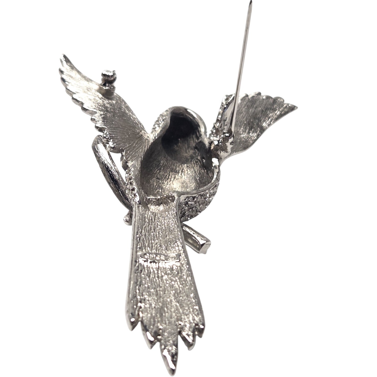 FREE SHIPPING - Large 4.5" L Signed Ciner Parrot Brooch