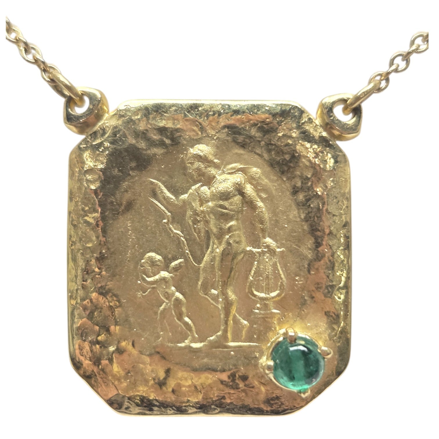 JOSE ARAGON ORIGINAL 18kt GOLD MYTHOLOGICAL PENDANT NECKLACE