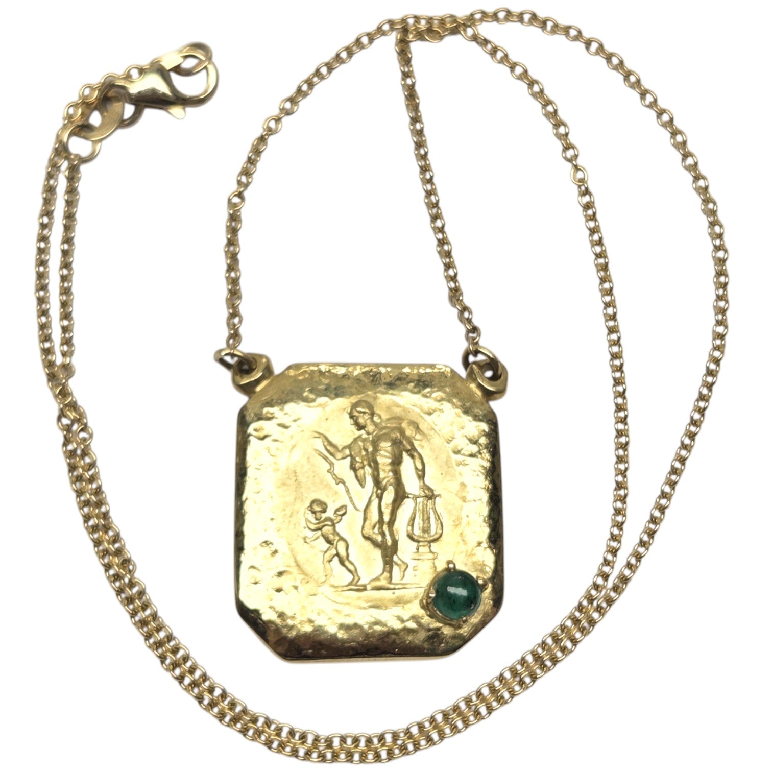 JOSE ARAGON ORIGINAL 18kt GOLD MYTHOLOGICAL PENDANT NECKLACE