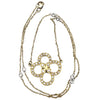 JOSE ARAGON ORIGINAL 18KT GOLD QUATREFOIL & DIAMOND NECKLACE