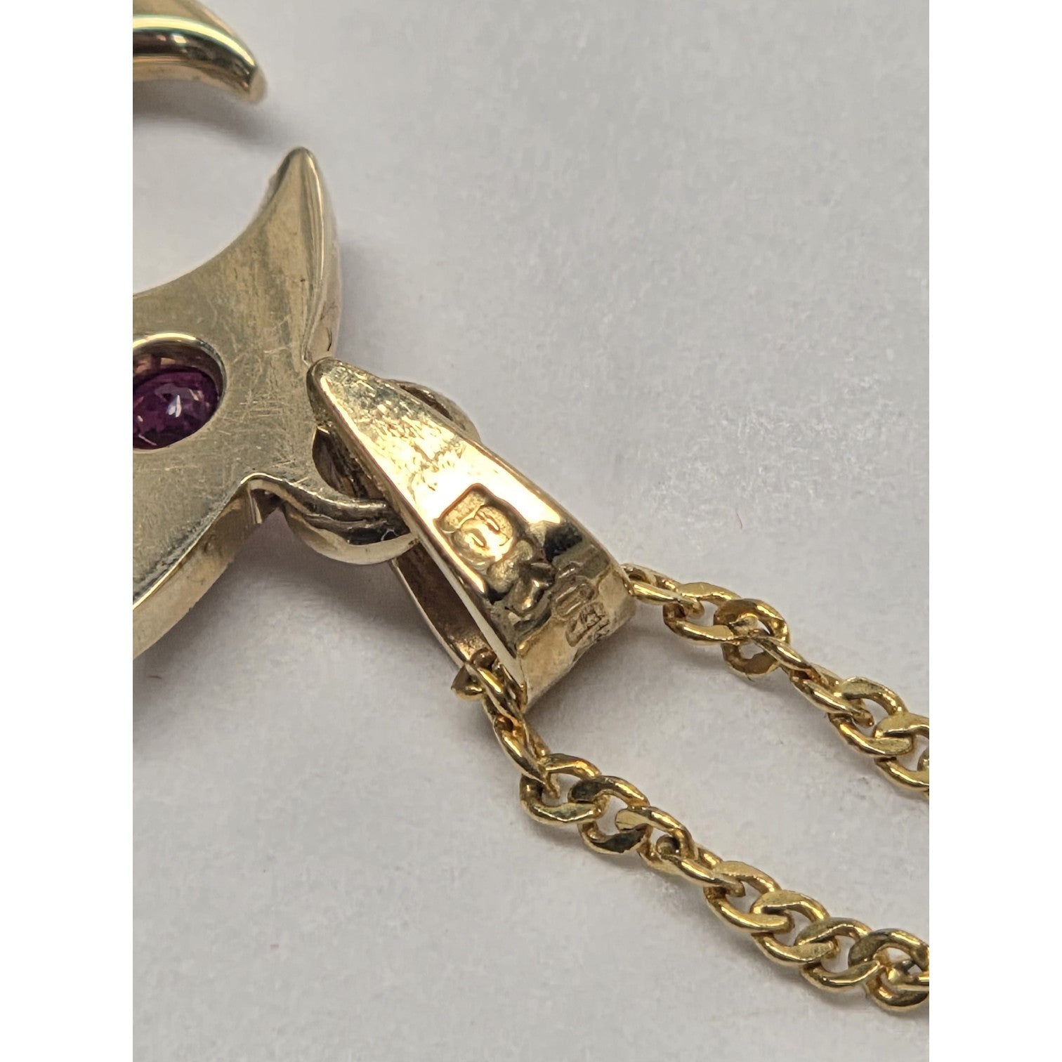 JOSE ARAGON ORIGINAL 18KT GOTHIC CROSS PENDANT NECKLACE