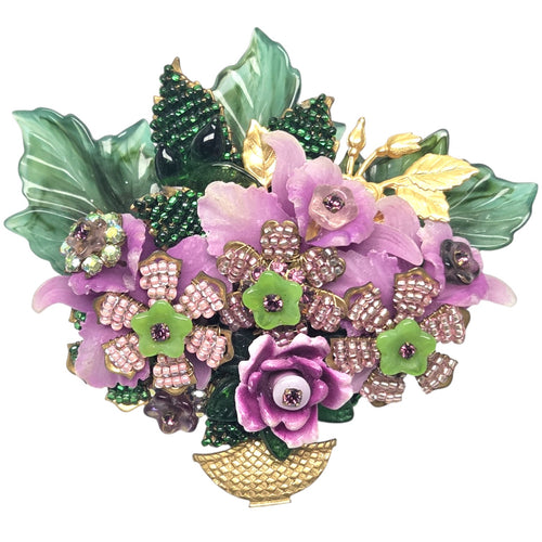 FREE SHIPPING - Stanley Hagler NYC Colorful Floral Bouquet Brooch