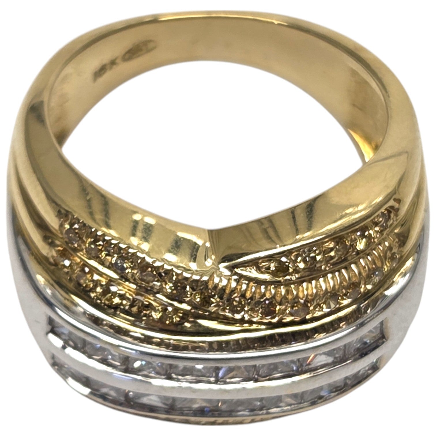 DIAMOND AND YELLOW SAPPHIRE 18K RING