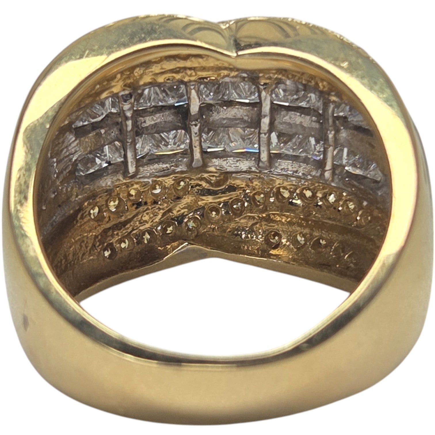 DIAMOND AND YELLOW SAPPHIRE 18K RING