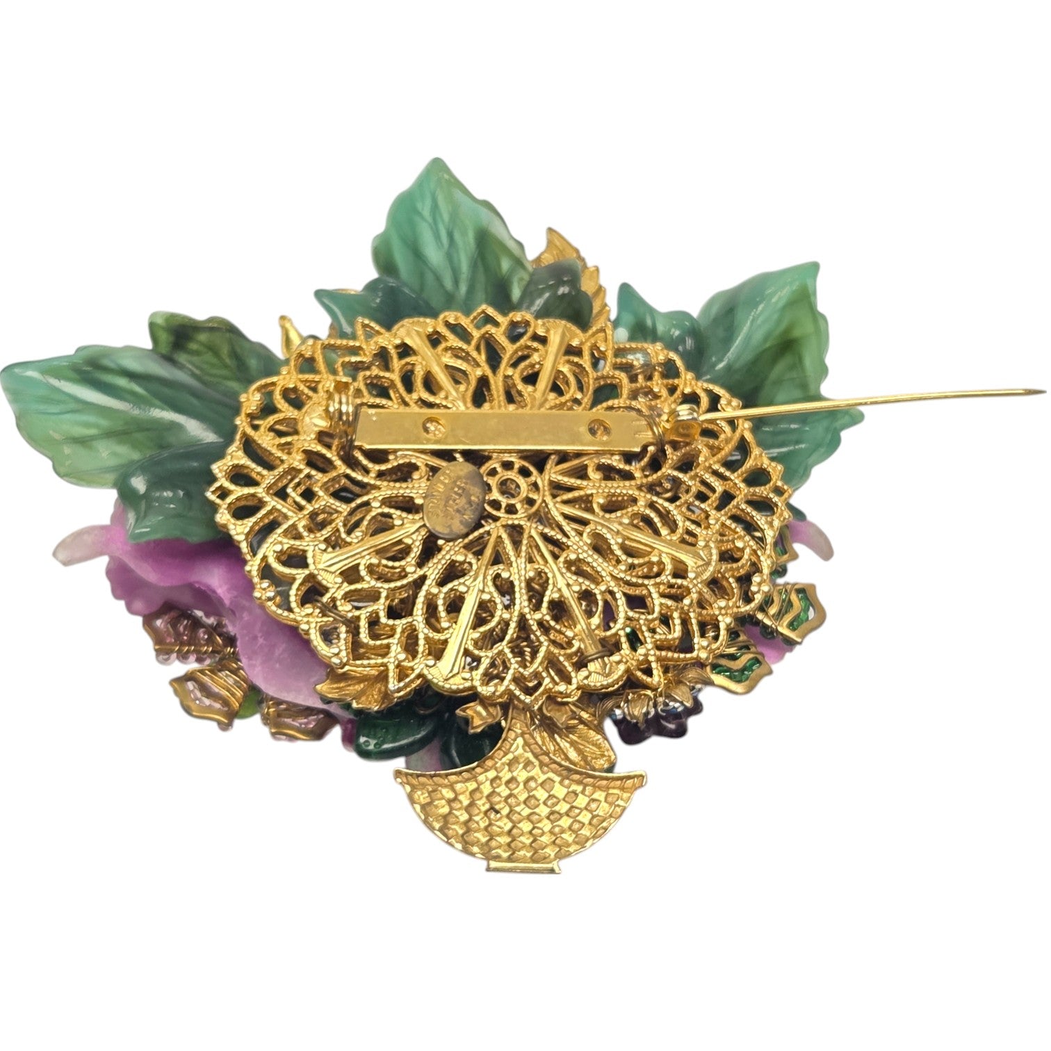 FREE SHIPPING - Stanley Hagler NYC Colorful Floral Bouquet Brooch