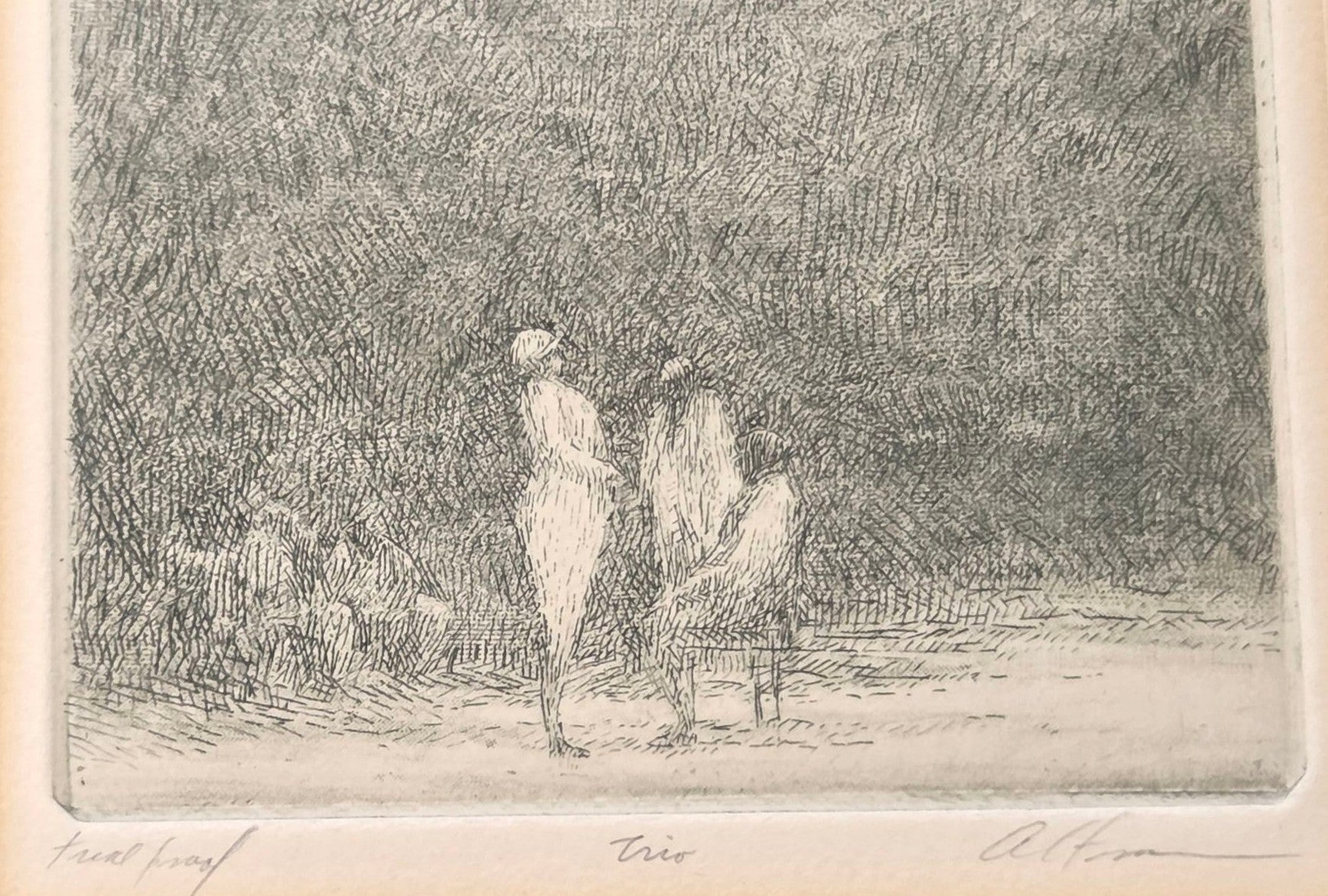 HAROLD ALTMAN "TRIO" TRIAL PLATE ETCHING