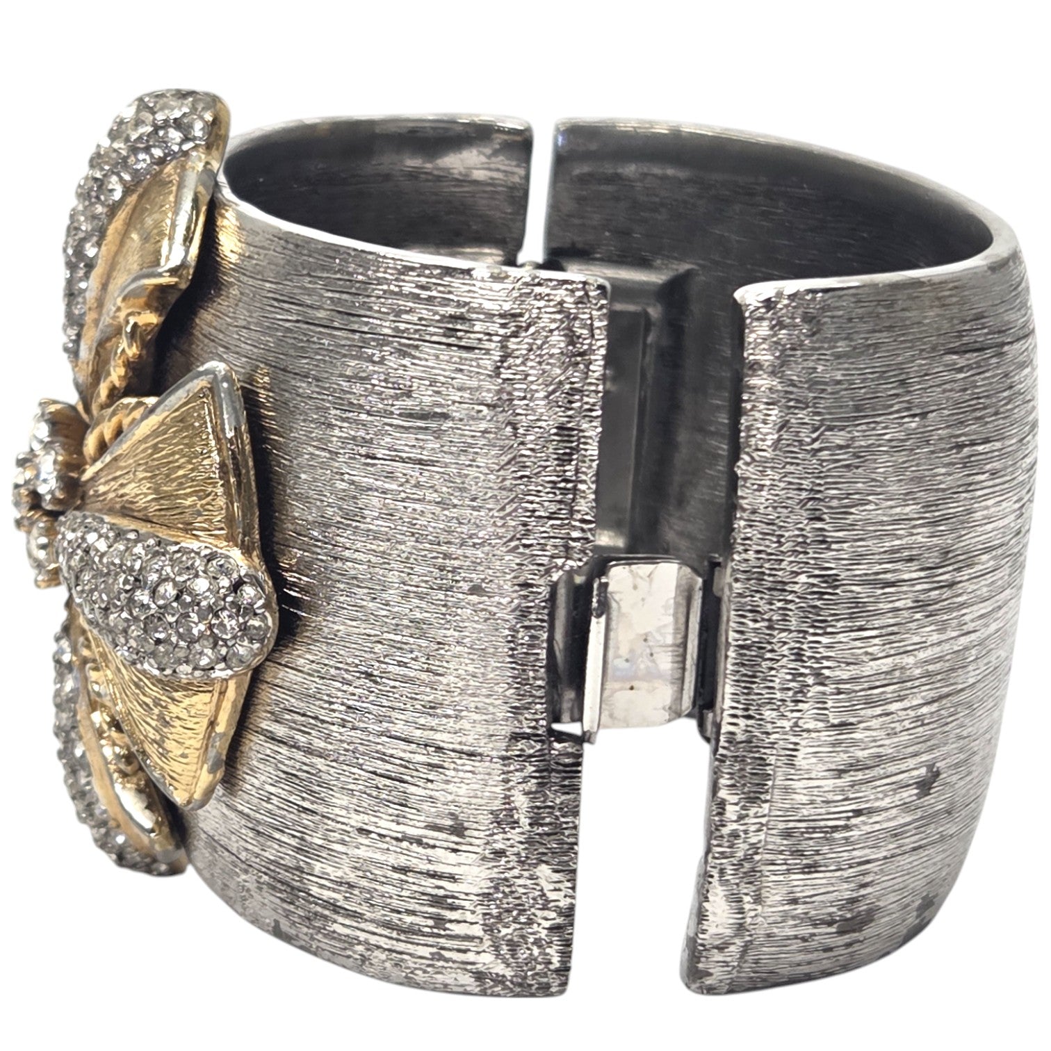 FREE SHIPPING Ciner Cuff Bracelet Maltese Cross & Rhinestones