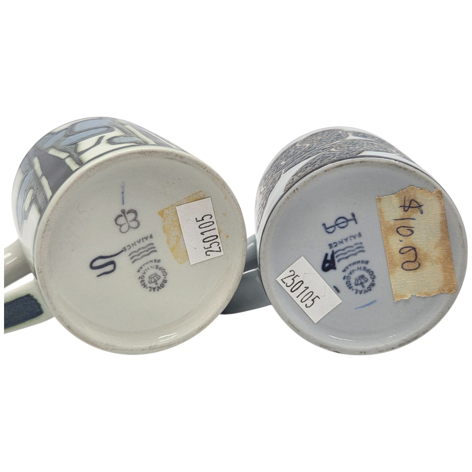 15pc  ROYAL COPENHAGEN CERAMIC MUGS