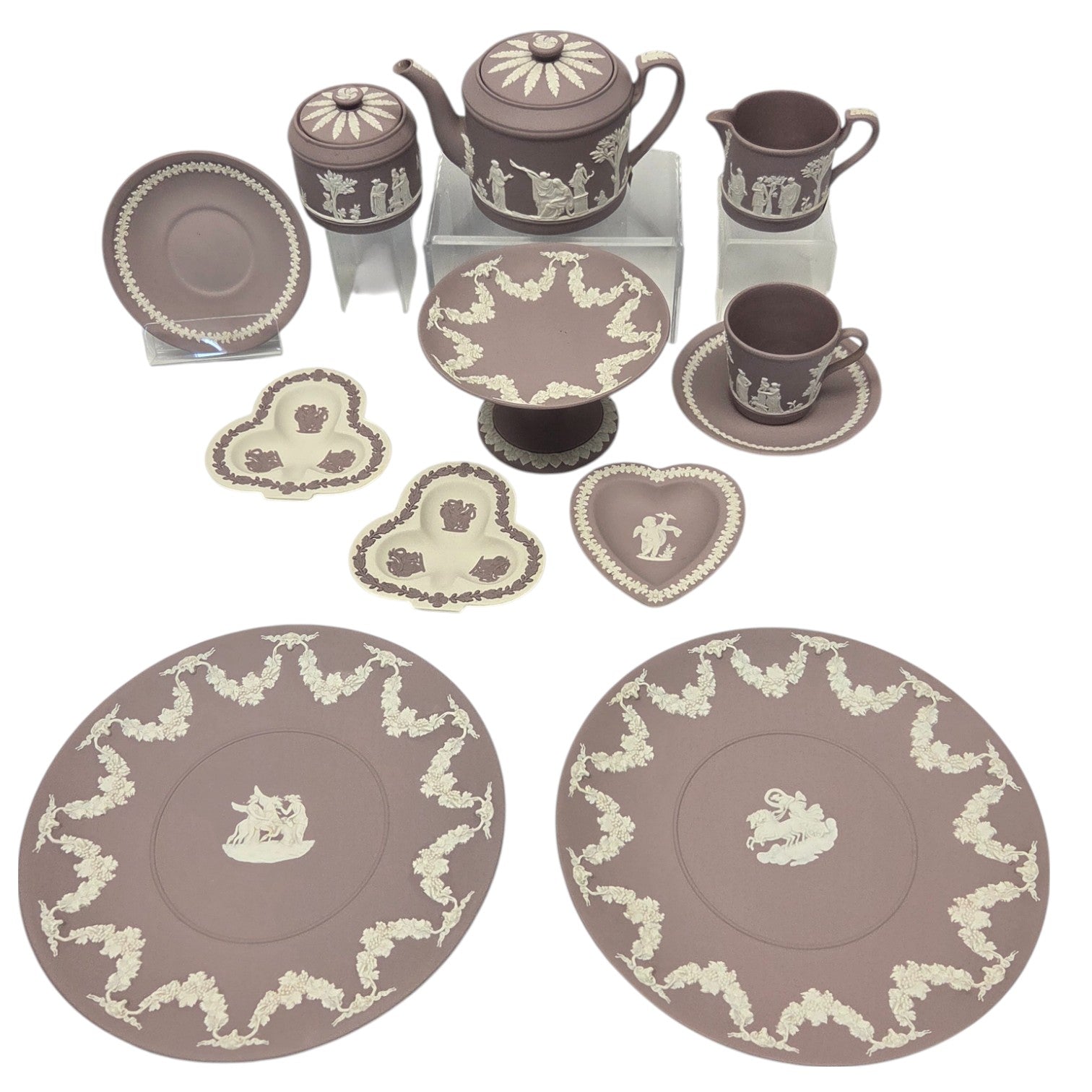 WEDGWOOD LAVENDER JASPERWARE 10pc
