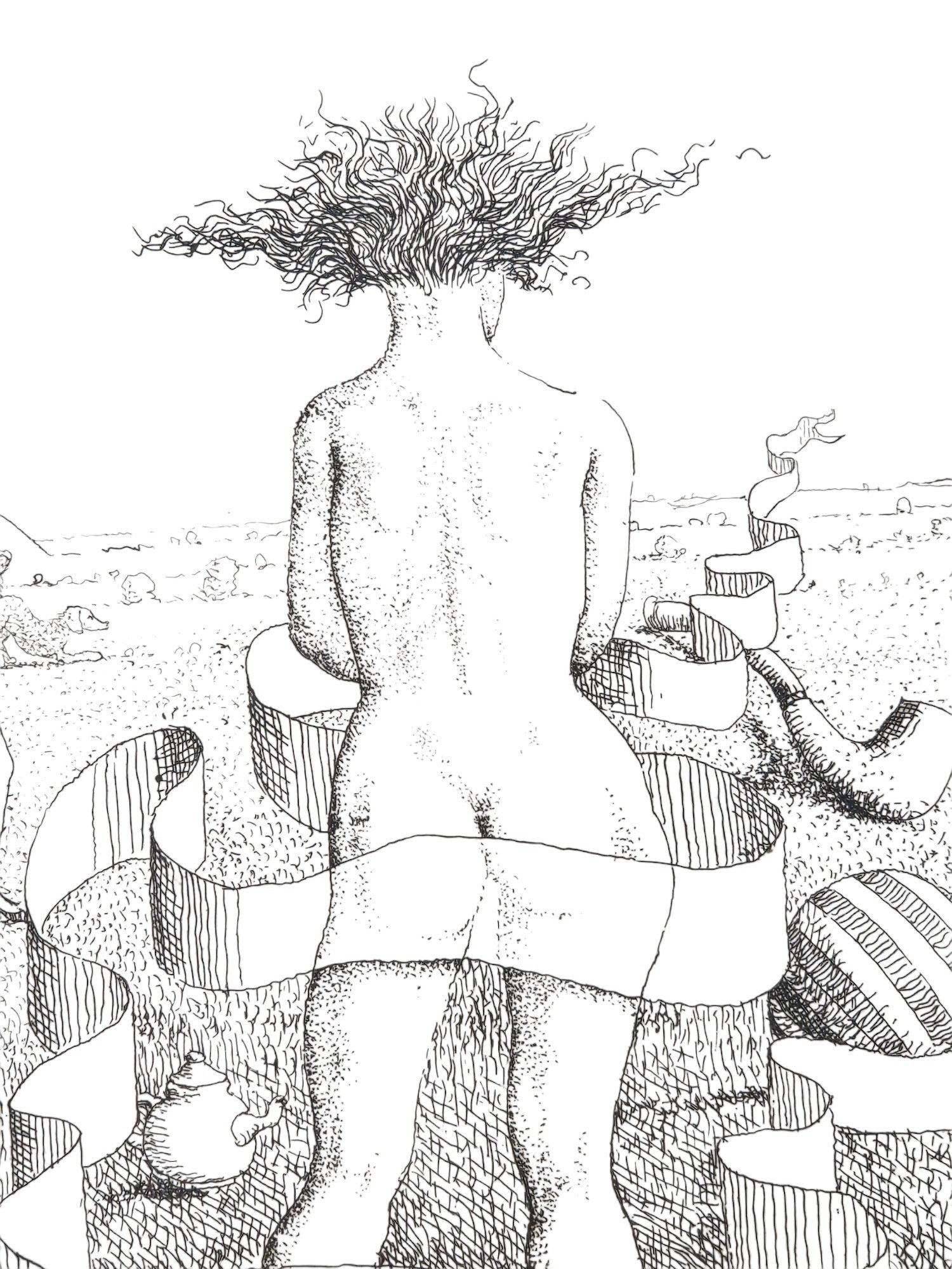 JOHN WILDE SURREALISM " WILDVIEW II" L.E. ETCHING PRINT