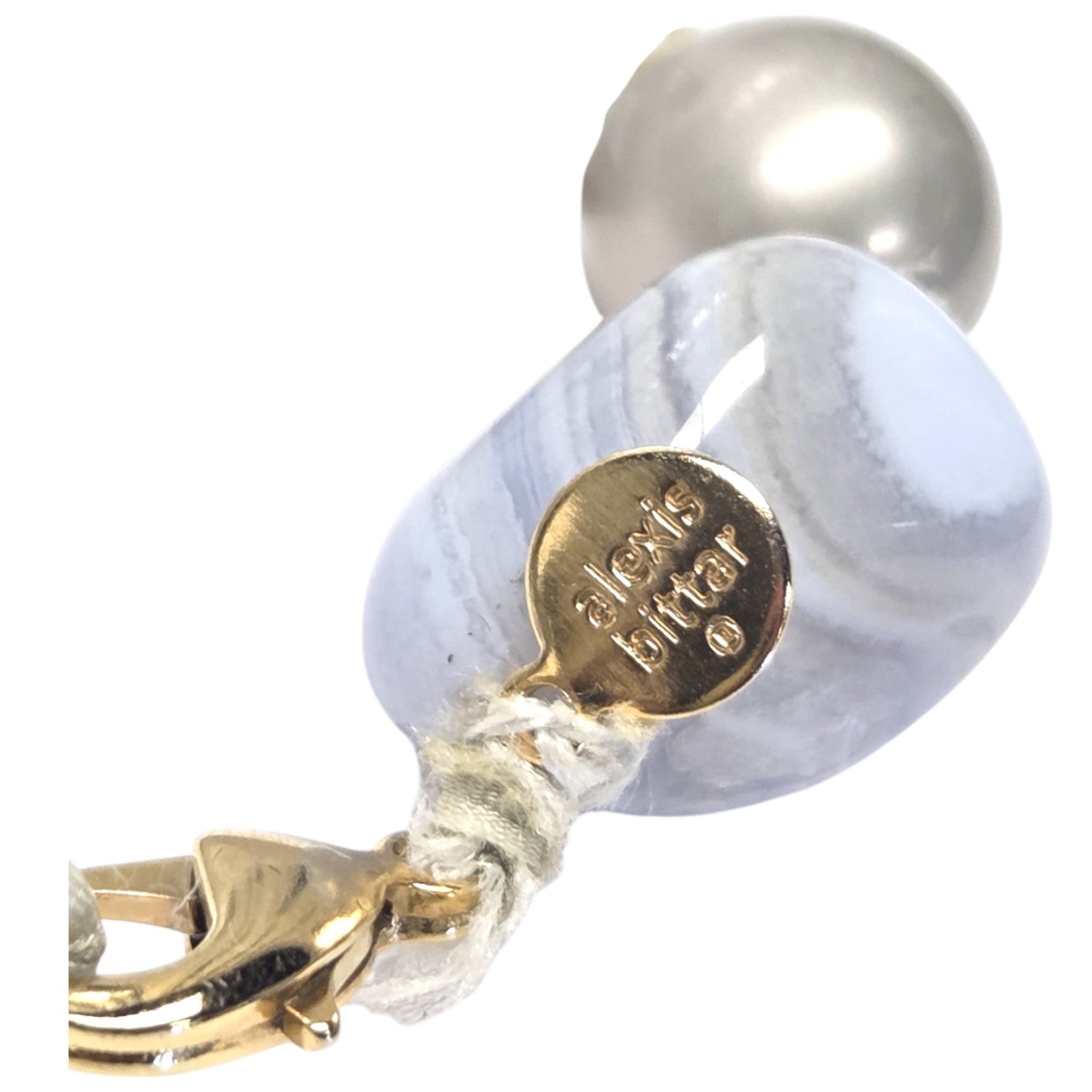 FREE SHIPPING - Alexis Bittar Statement Necklace, Agate, Rhinestone, Pearls