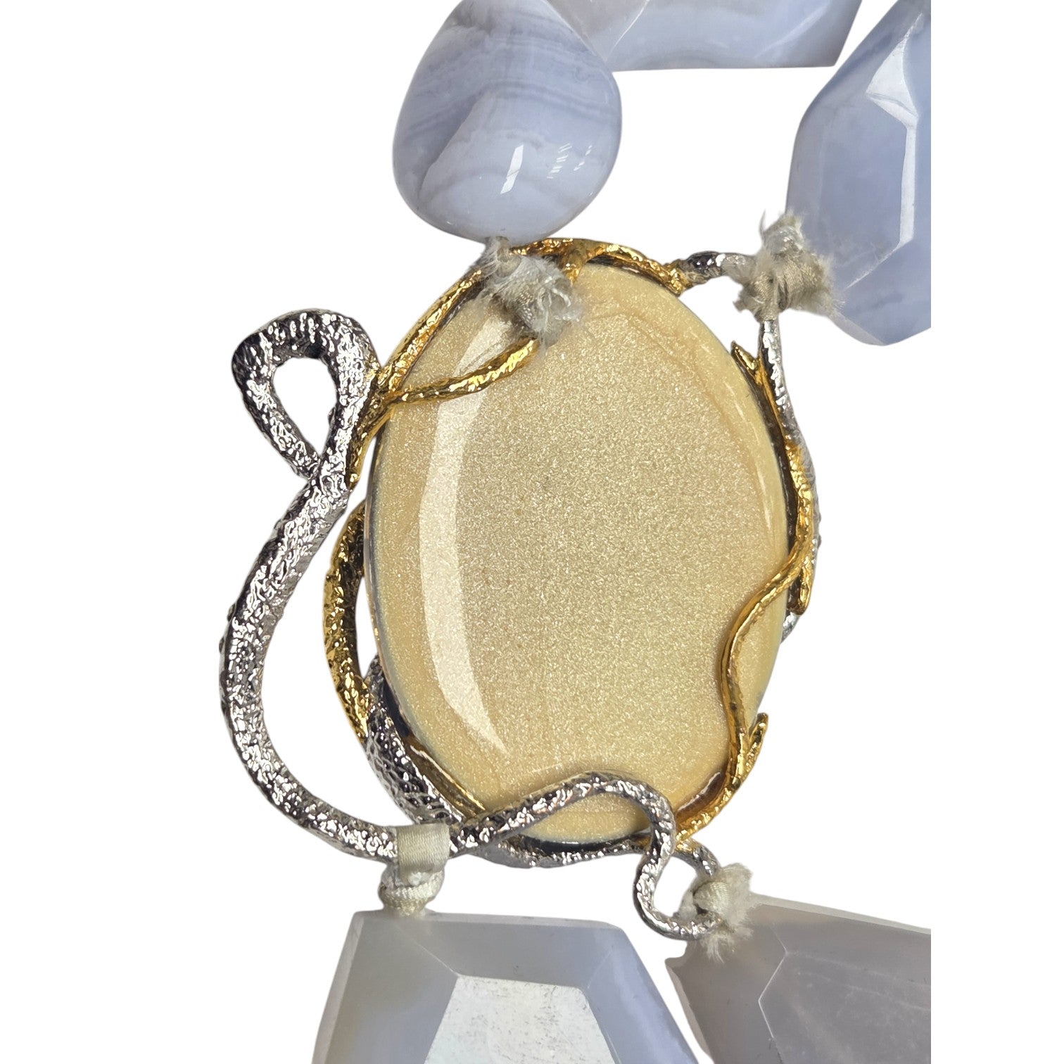 FREE SHIPPING - Alexis Bittar Statement Necklace, Agate, Rhinestone, Pearls