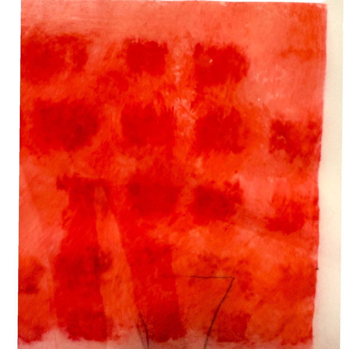Minimalist Watercolor Abstract of a Vase