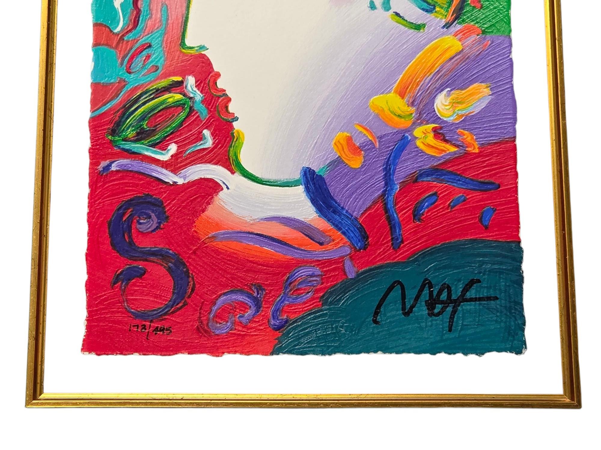 PETER MAX FRAMED BLUSHING BEAUTY L.E. SERIGRAPH