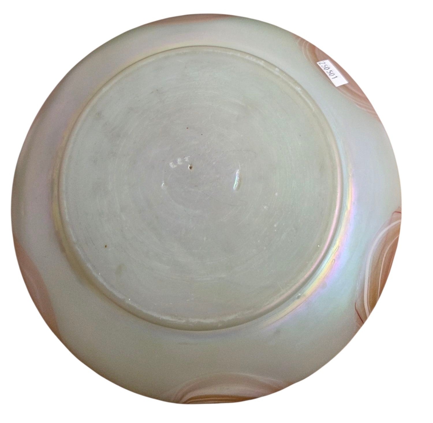 ART NOUVEAU URANIUM PULLED FEATHER ART GLASS VASE