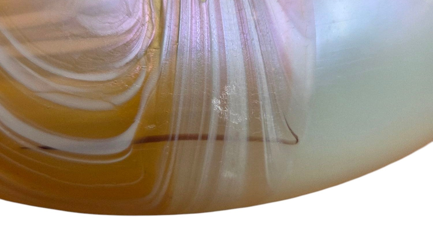 ART NOUVEAU URANIUM PULLED FEATHER ART GLASS VASE