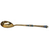 12 RUSSIAN SILVER GOLD ENAMEL DEMITASSE SPOONS
