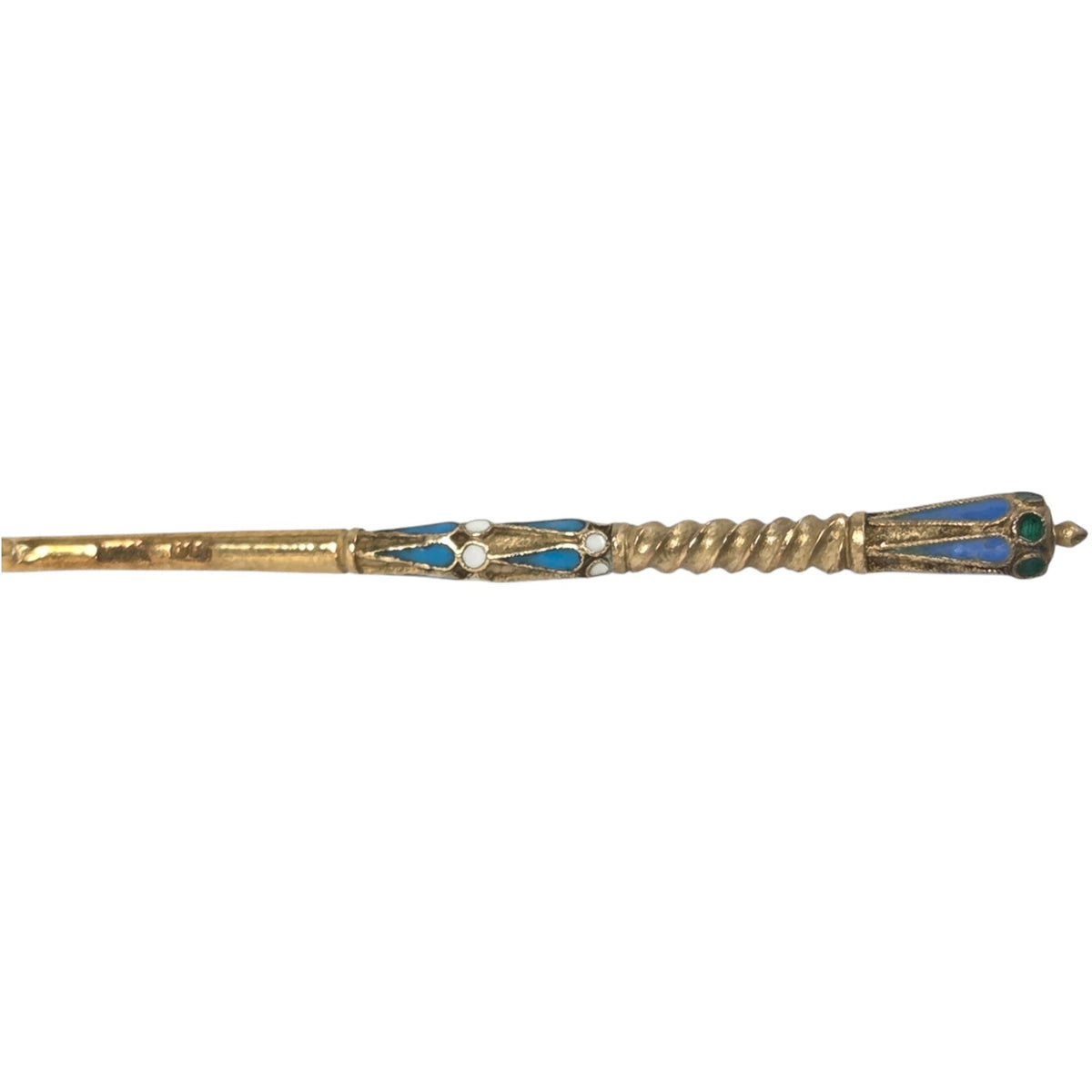 12 RUSSIAN SILVER GOLD ENAMEL DEMITASSE SPOONS