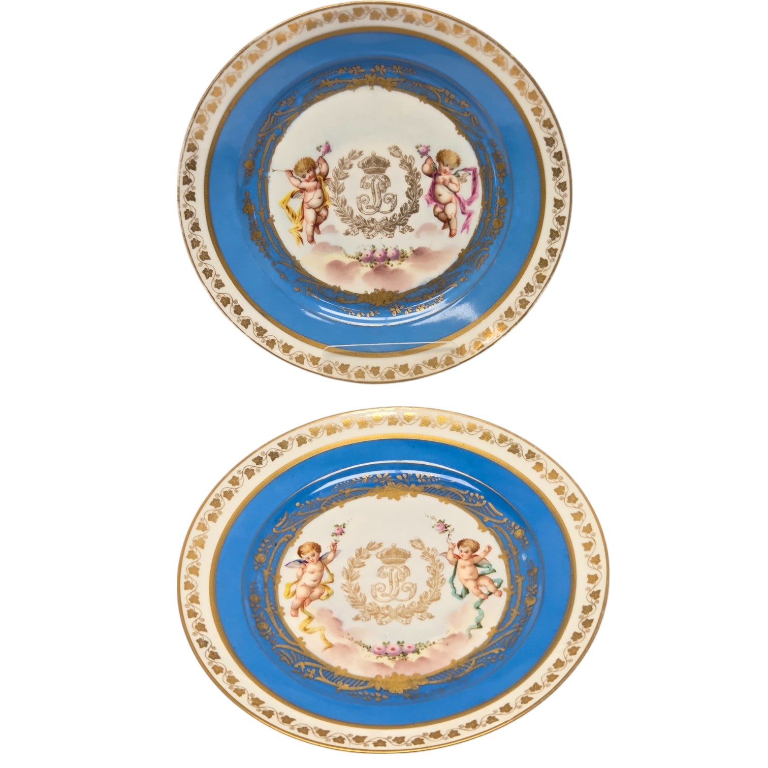 SEVRES 1846 PORCELAIN PLATE SET OF 2