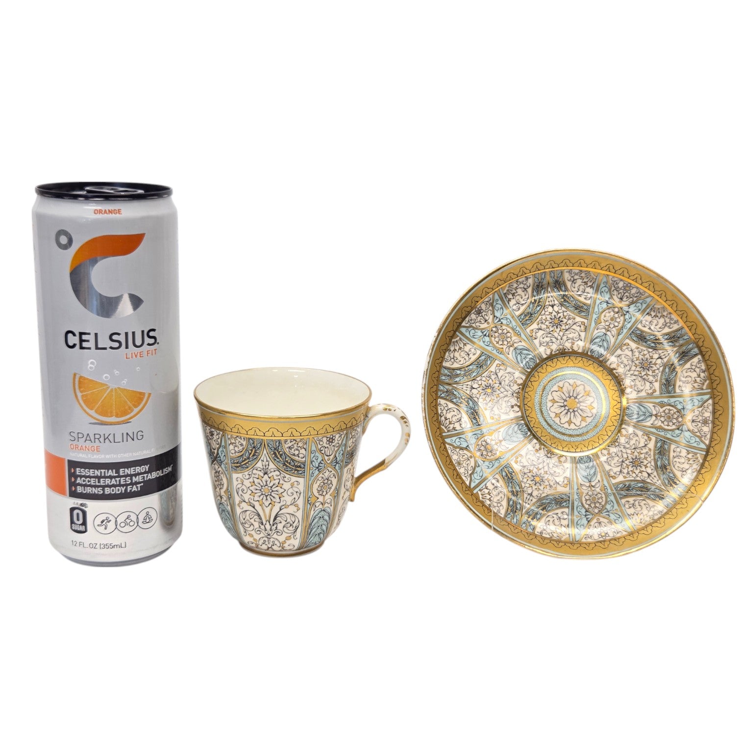 6 ROYAL WORCESTER HARLEQUIN CUPS & SAUCERS