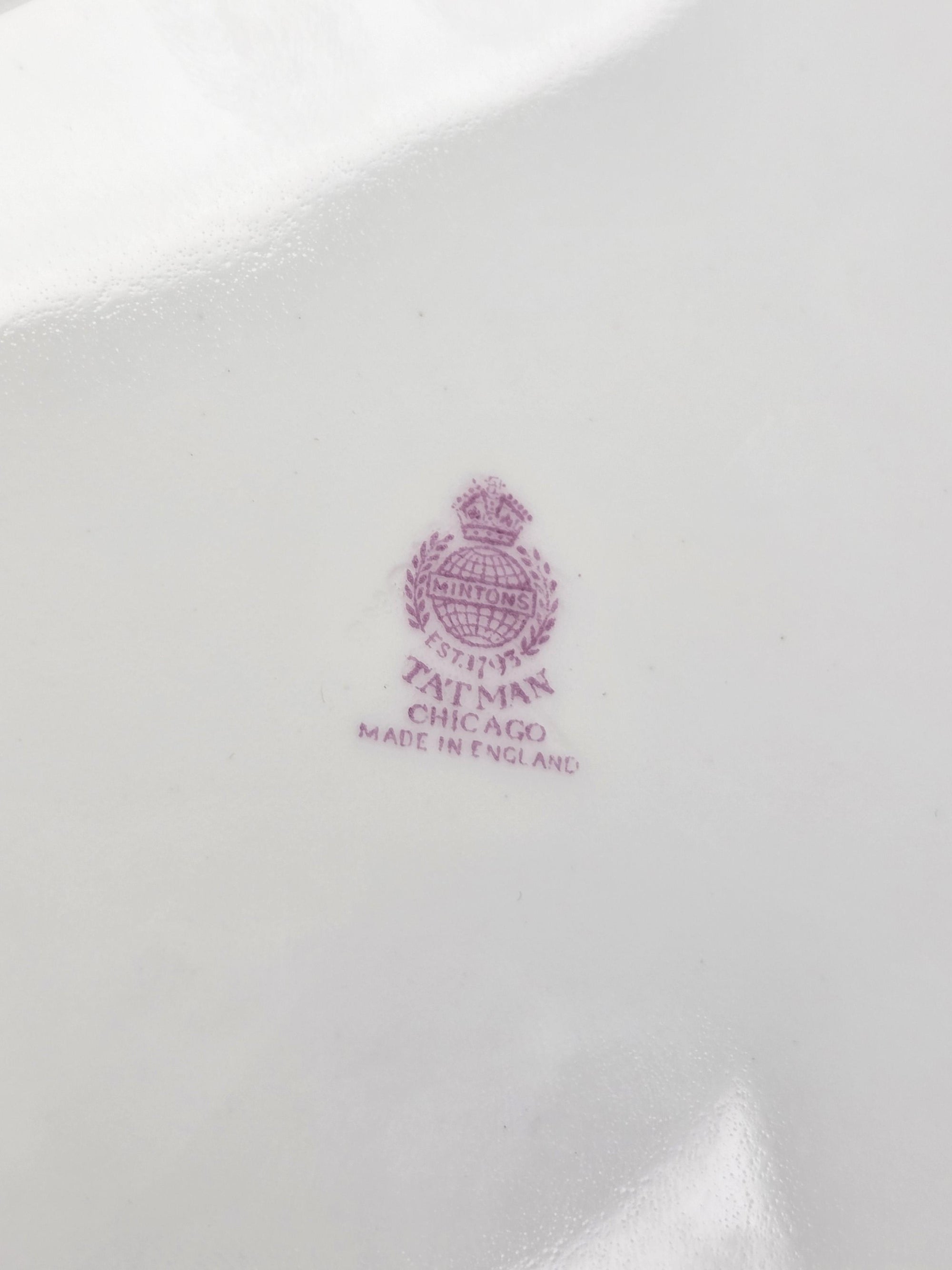 MINTONS TATMAN CHICAGO GOLD ENAMELED DINNER PLATES 5 pc