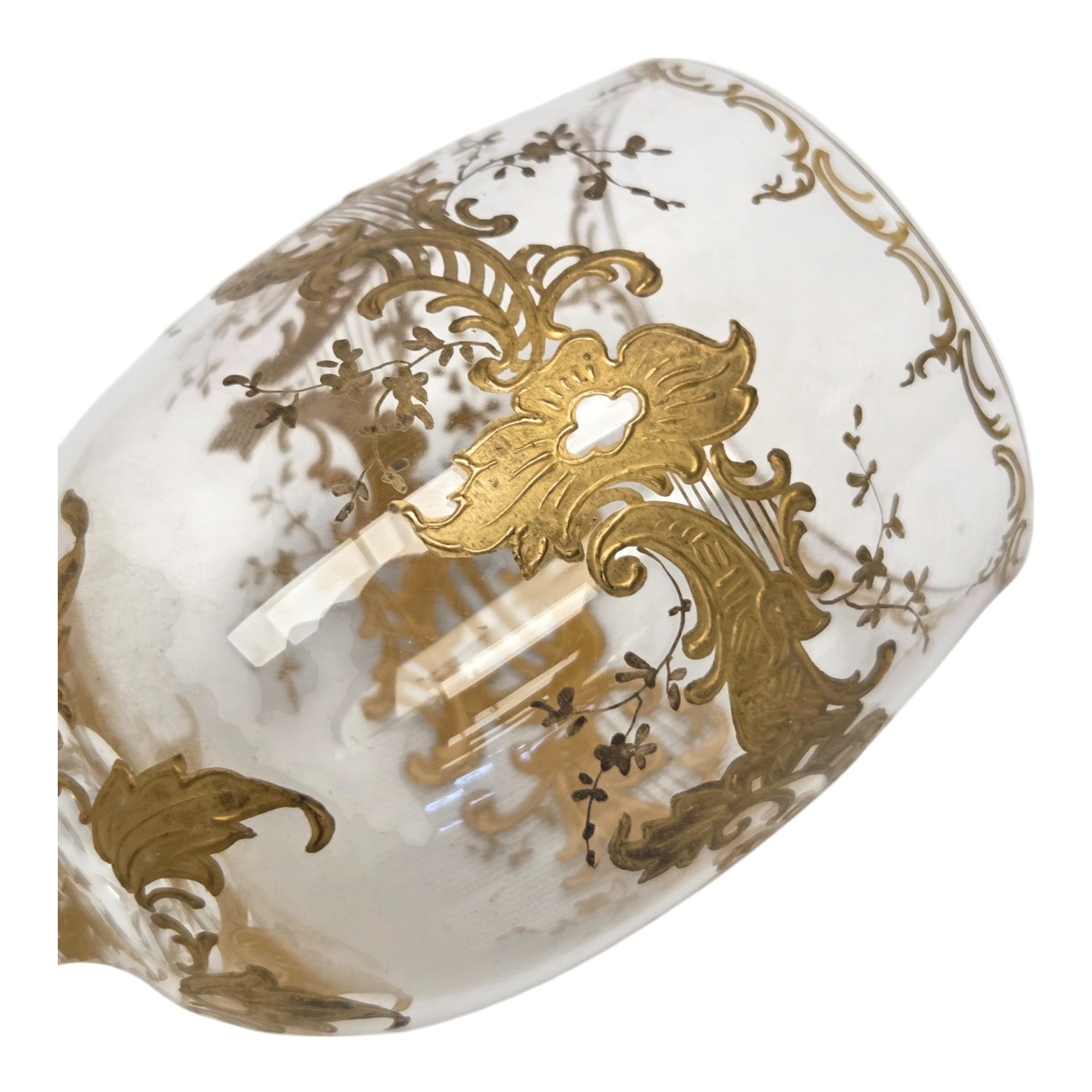 5 PC ST LOUIS CRYSTAL GILT PORT WINE GLASSES