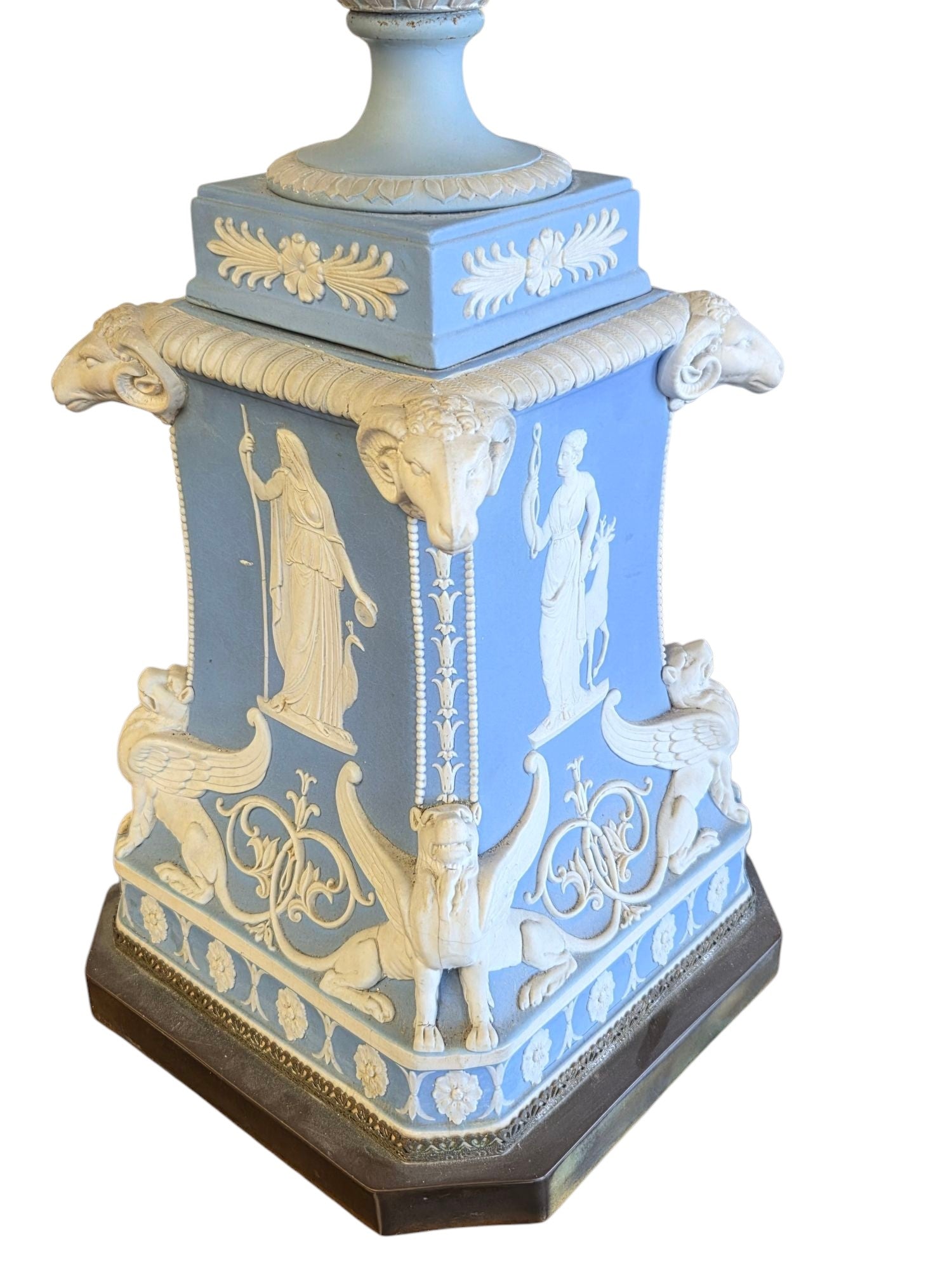 RARE JOSIAH WEDGWOOD JASPERWARE AS LAMP