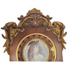 ROYAL VIENNA AMOROSA PORTRAIT PLATE IN CARVED WOOD FRAME