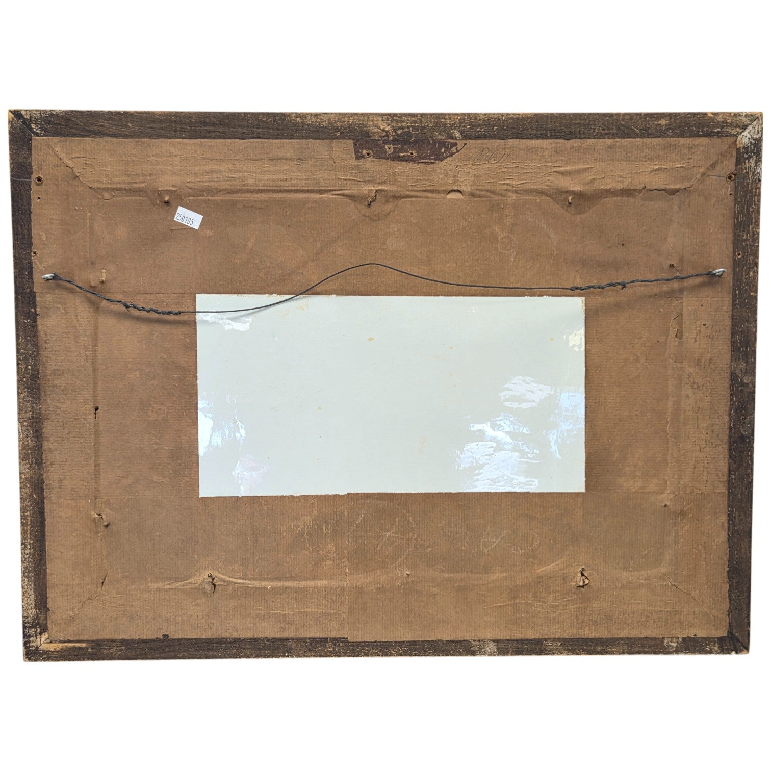 SIGNED 'DINIT' PASTORAL LANDSCAPE PAINTING ON PORCELAIN