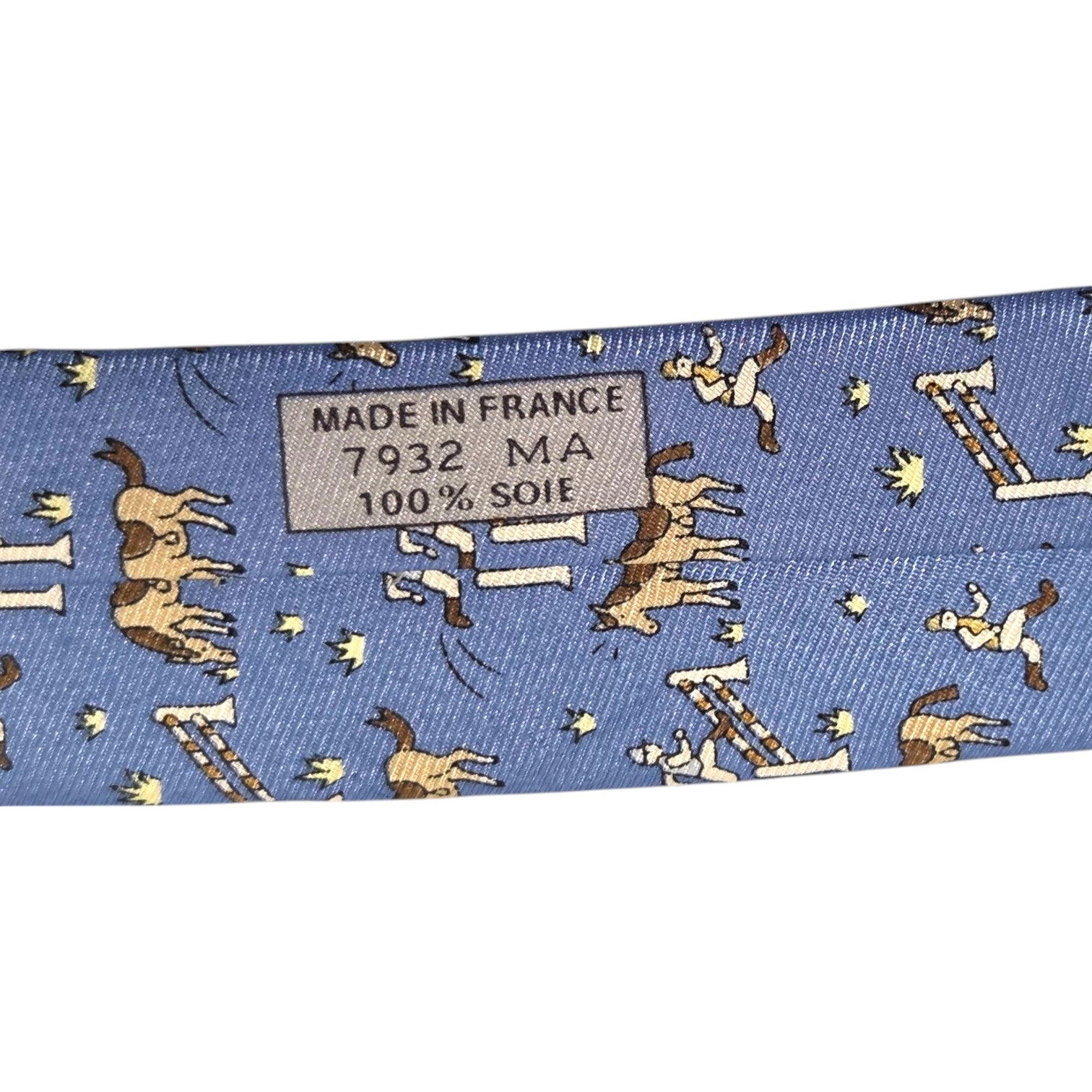 TWO DESIGNER SILK NECK TIES: HERMES AND LOUIS VUITTON