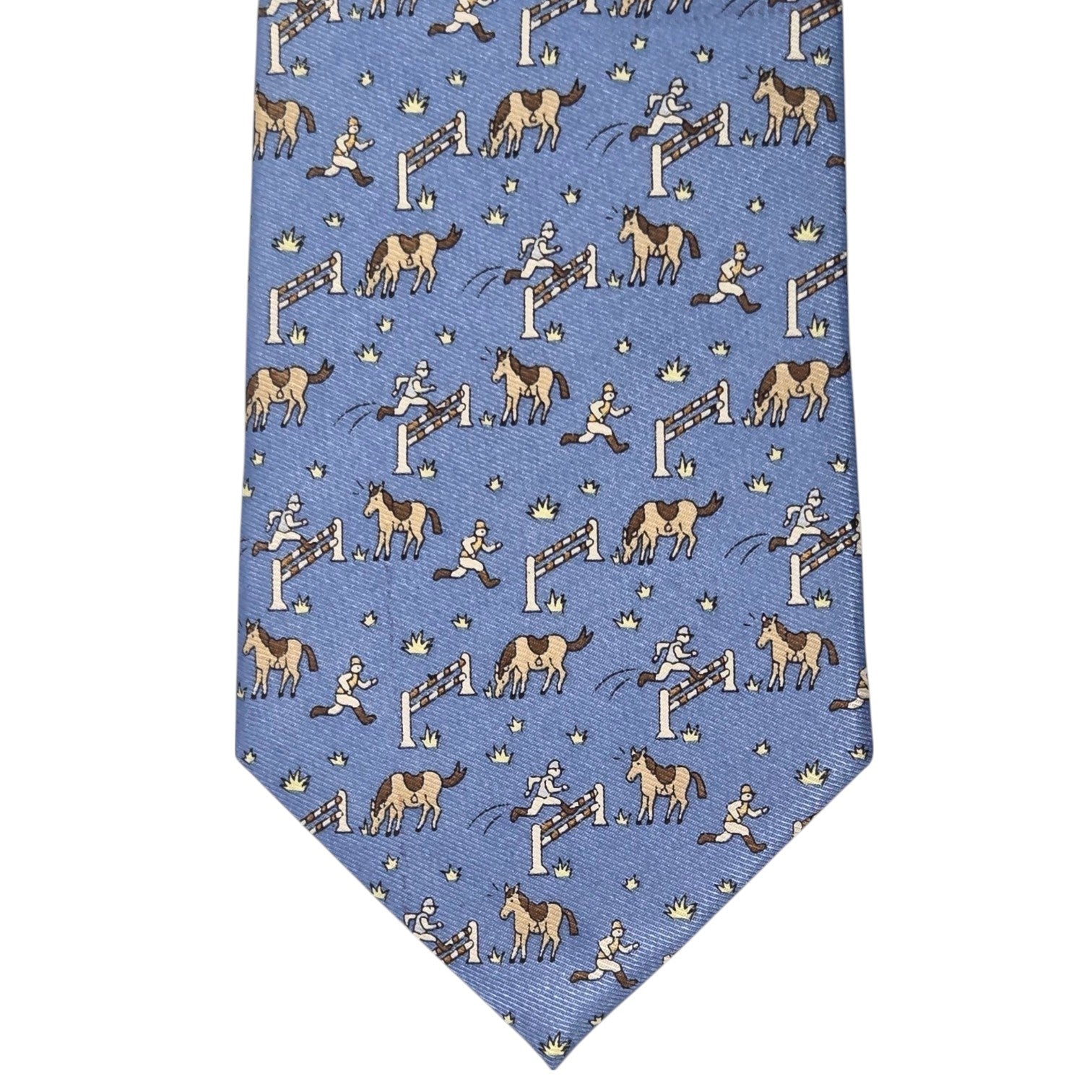 TWO DESIGNER SILK NECK TIES: HERMES AND LOUIS VUITTON