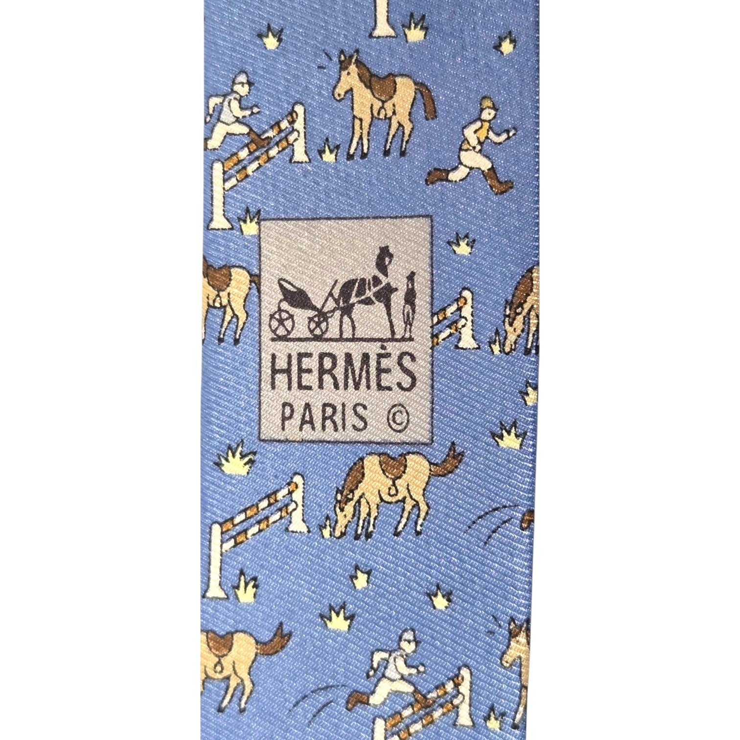 TWO DESIGNER SILK NECK TIES: HERMES AND LOUIS VUITTON