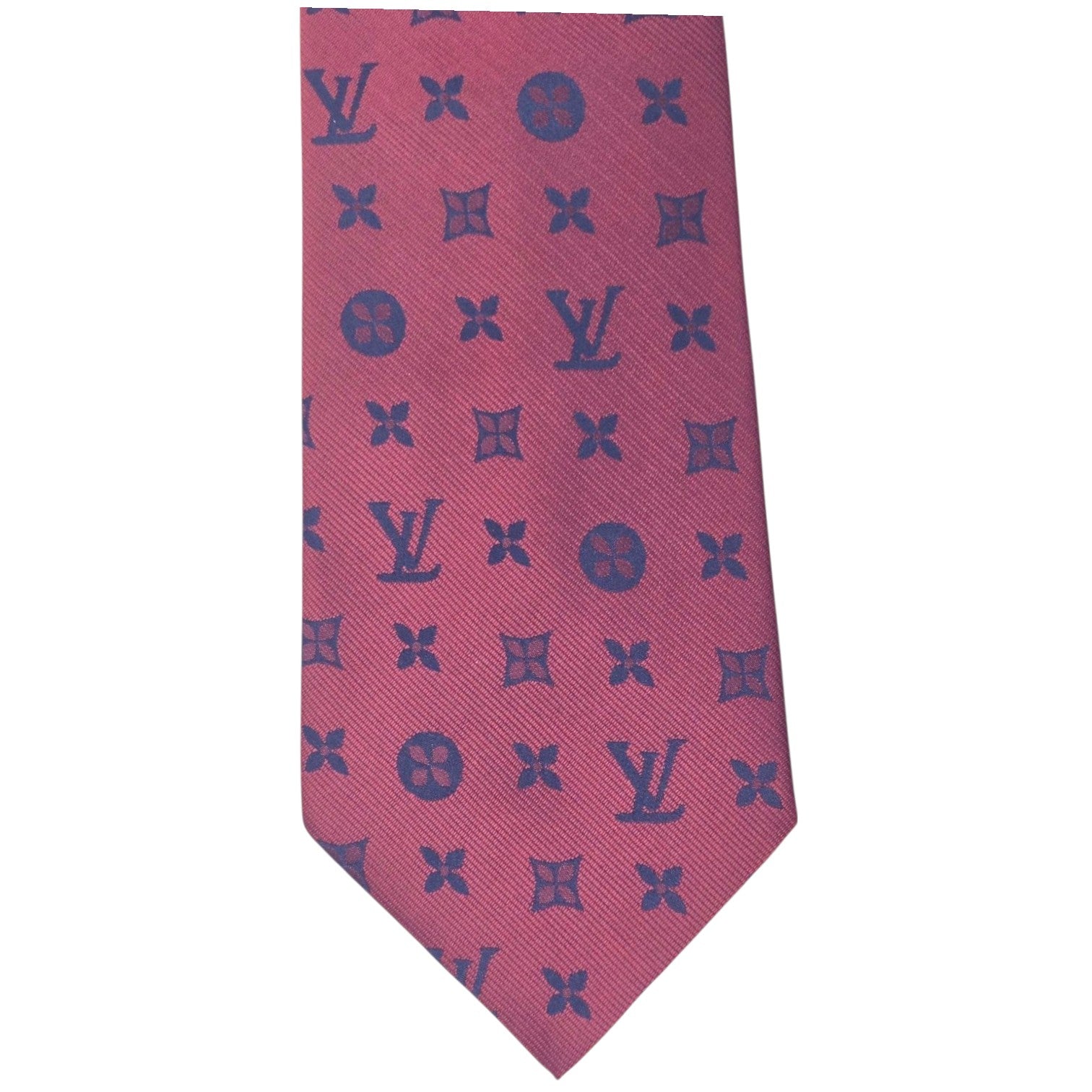 TWO DESIGNER SILK NECK TIES: HERMES AND LOUIS VUITTON