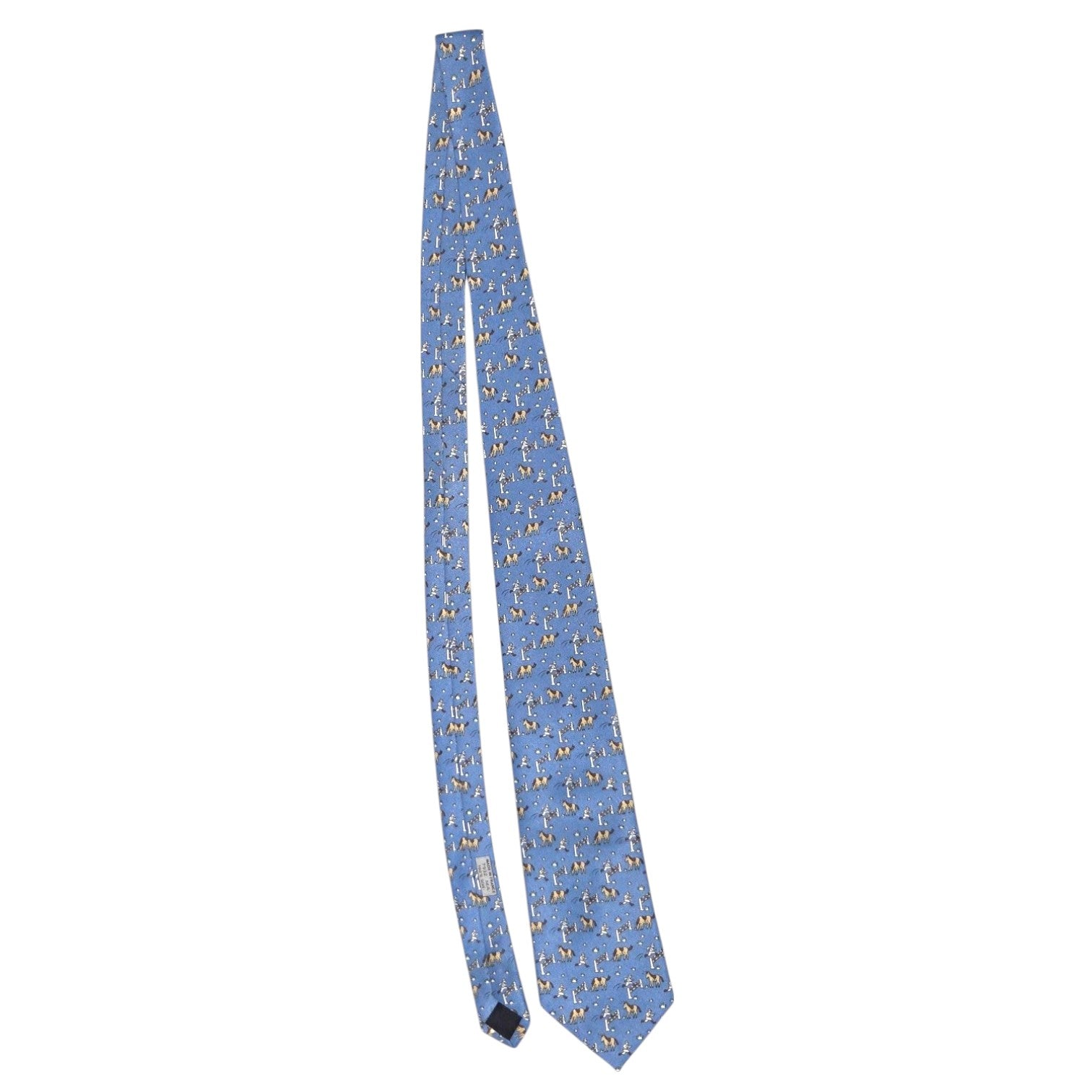 TWO DESIGNER SILK NECK TIES: HERMES AND LOUIS VUITTON