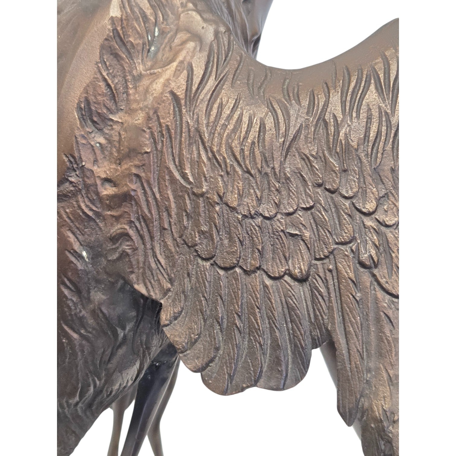 BRONZE SCULPTURE OF A CRANE FAMILY