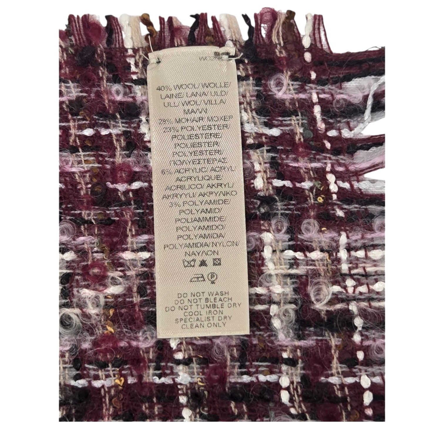 FOUR BURBERRY ENGLAND ITEMS: Two Cashmere, a Mohair blend, and a silk pocket square.