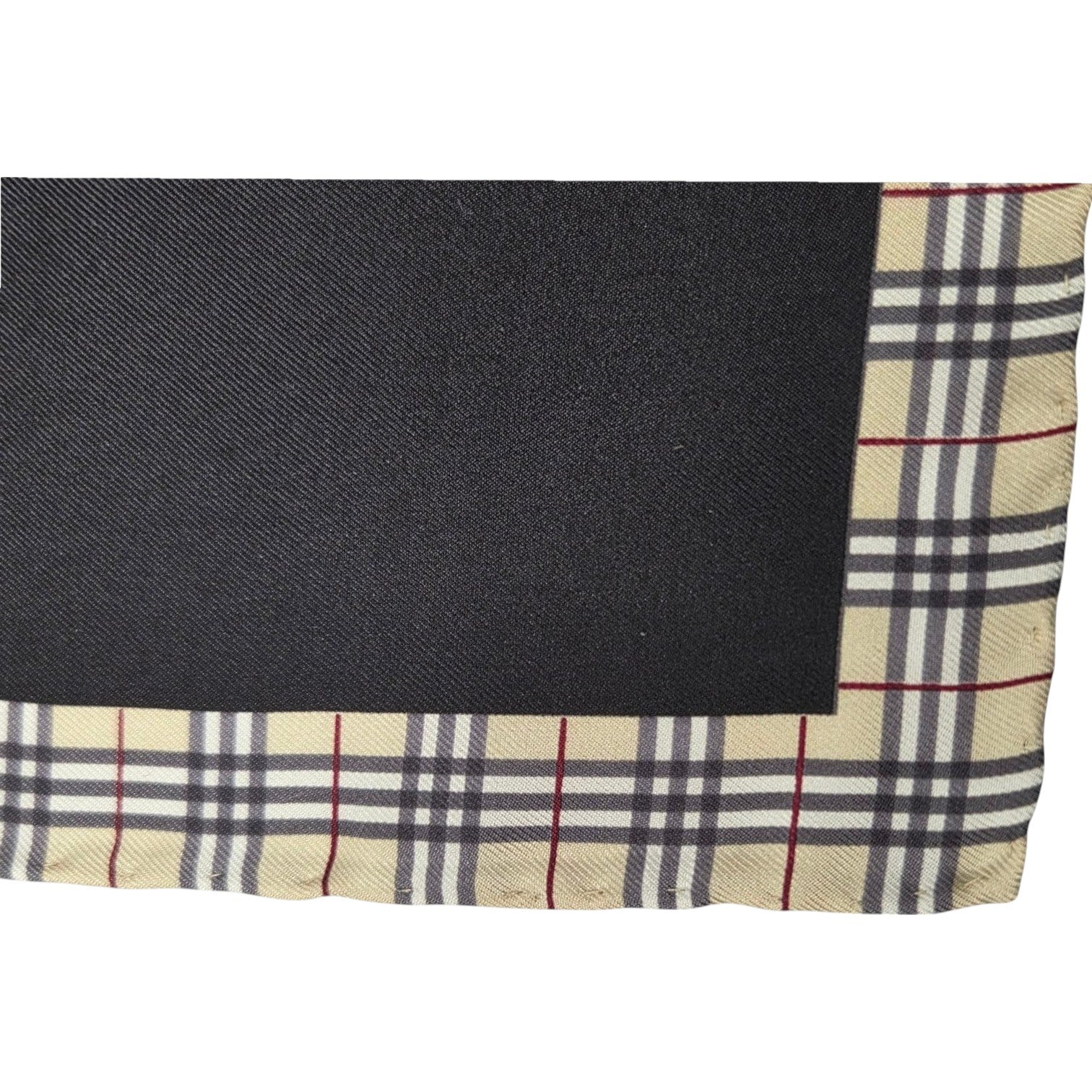 FOUR BURBERRY ENGLAND ITEMS: Two Cashmere, a Mohair blend, and a silk pocket square.