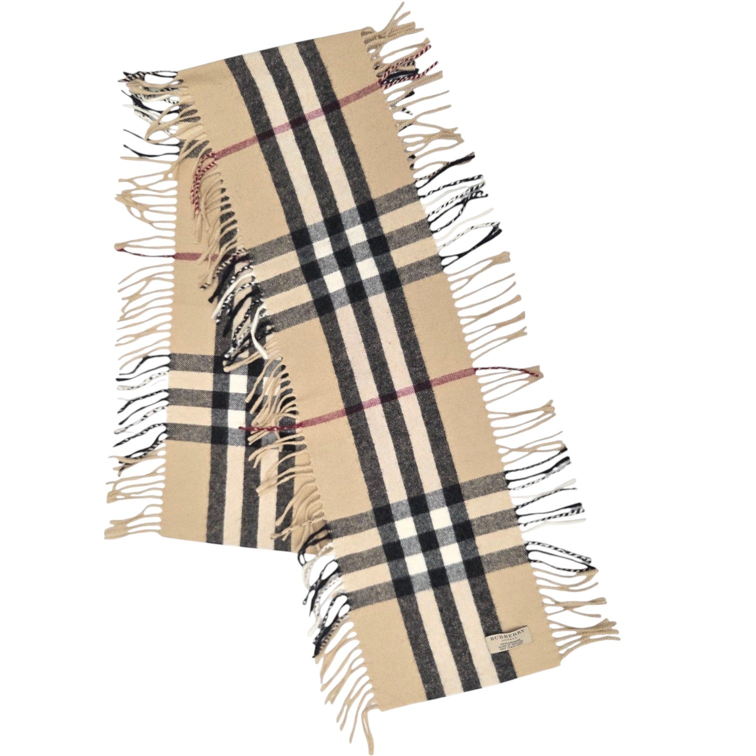 FOUR BURBERRY ENGLAND ITEMS: Two Cashmere, a Mohair blend, and a silk pocket square.