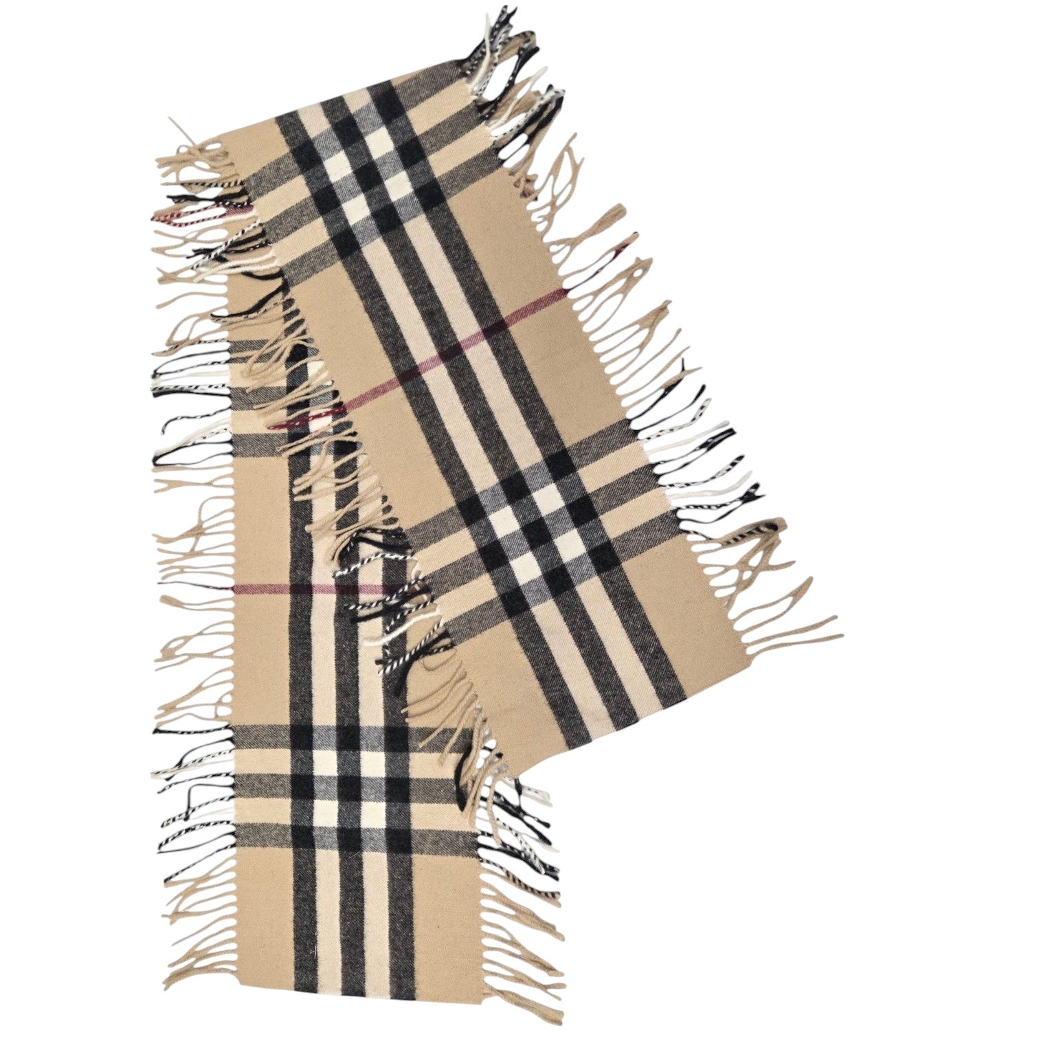 FOUR BURBERRY ENGLAND ITEMS: Two Cashmere, a Mohair blend, and a silk pocket square.