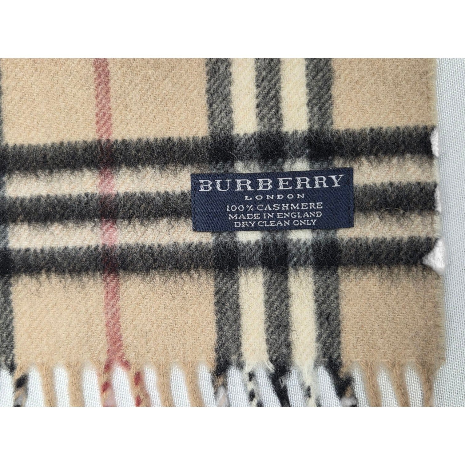 FOUR BURBERRY ENGLAND ITEMS: Two Cashmere, a Mohair blend, and a silk pocket square.