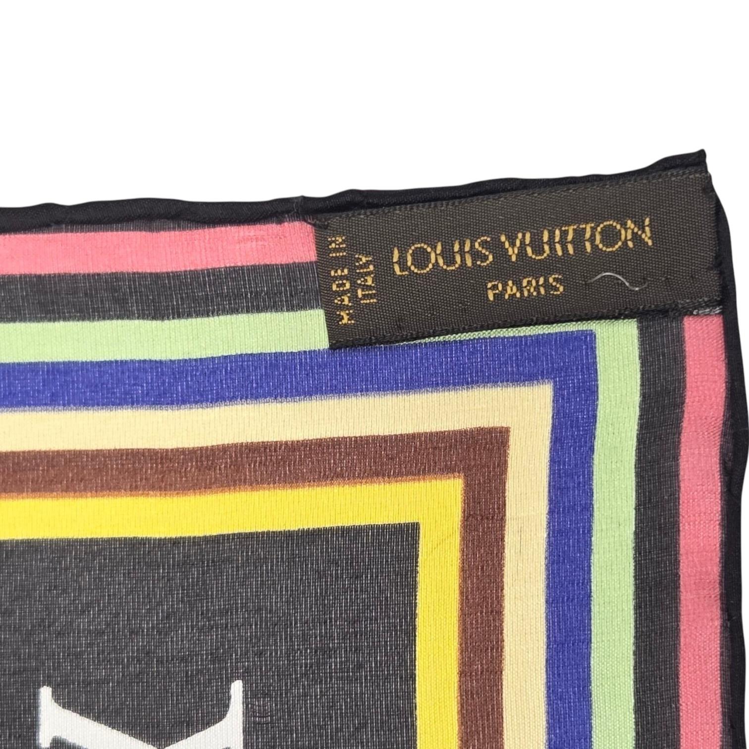 LOUIS VUITTON MURAKAMI SILK SCARF MULTICOLOR LOGO