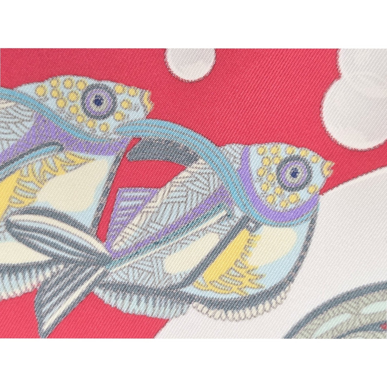 HERMES CARRE 90 GRAND FONDS SILK SCARF